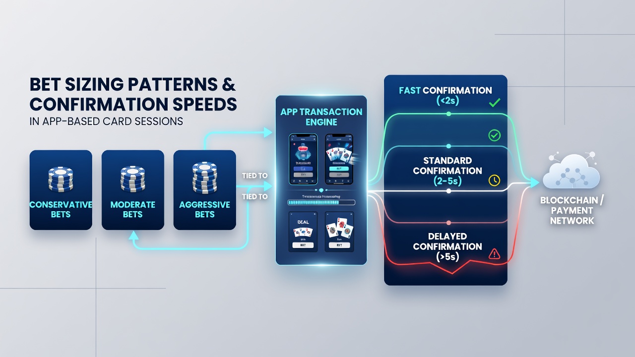 Graph illustrating bet size variations across wallet types with transaction speed overlays in card gaming apps