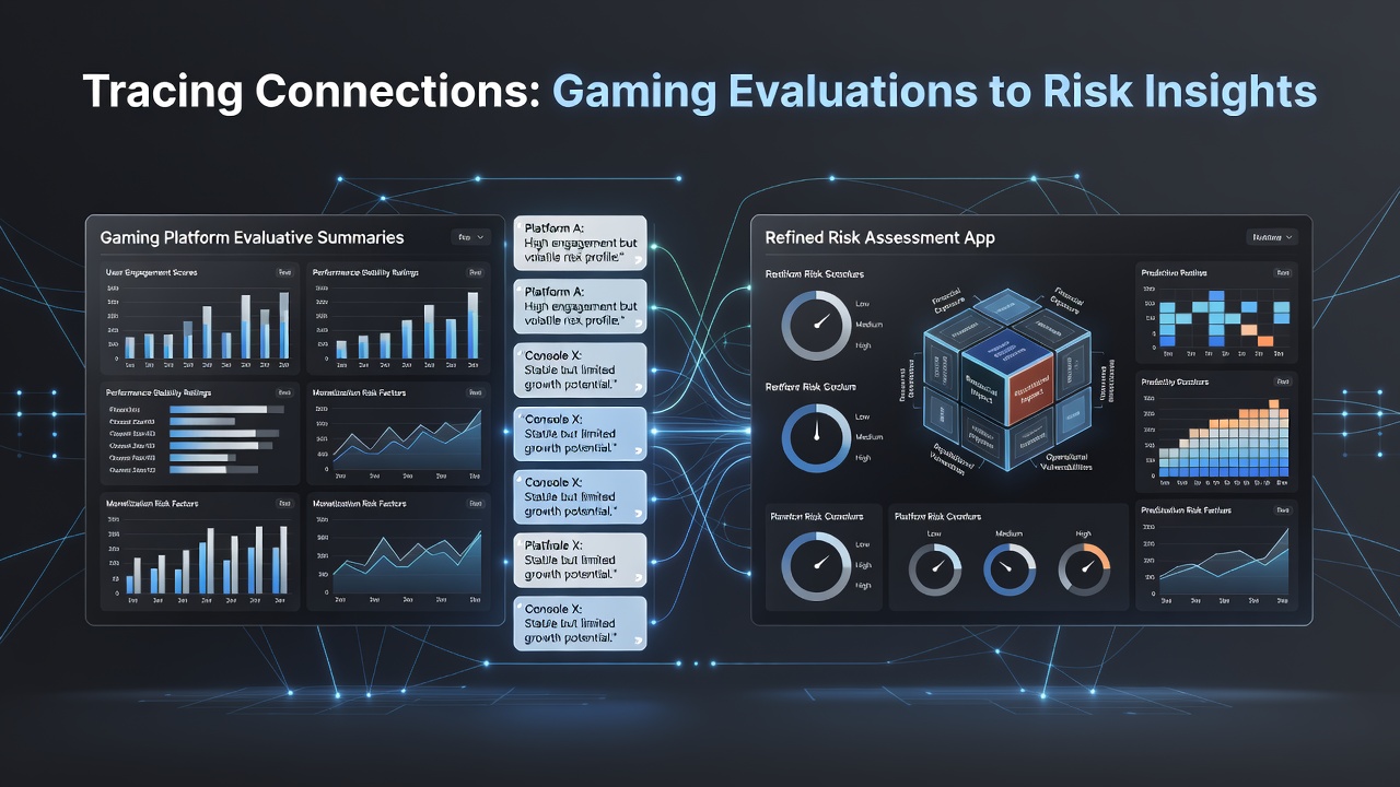 Detailed view of risk assessment dashboard linked to user reviews of wireless card game platforms